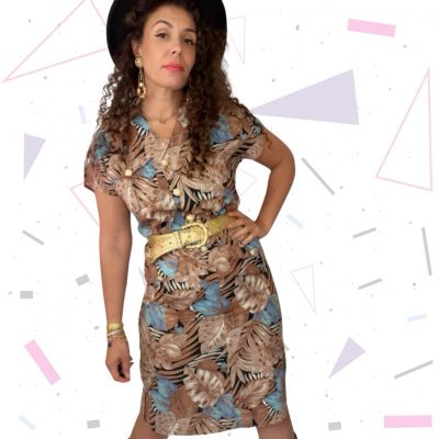 Leaf Print Summer Dress