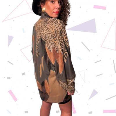 Leopard Print Autumnal Leather Jacket