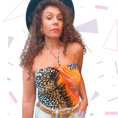 Leopard/Orange Print Swimsuit