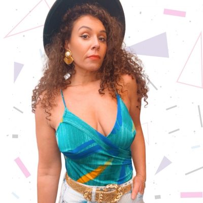 Green/Blue Cross Back Swimsuit