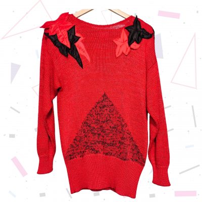 80s Red Knit