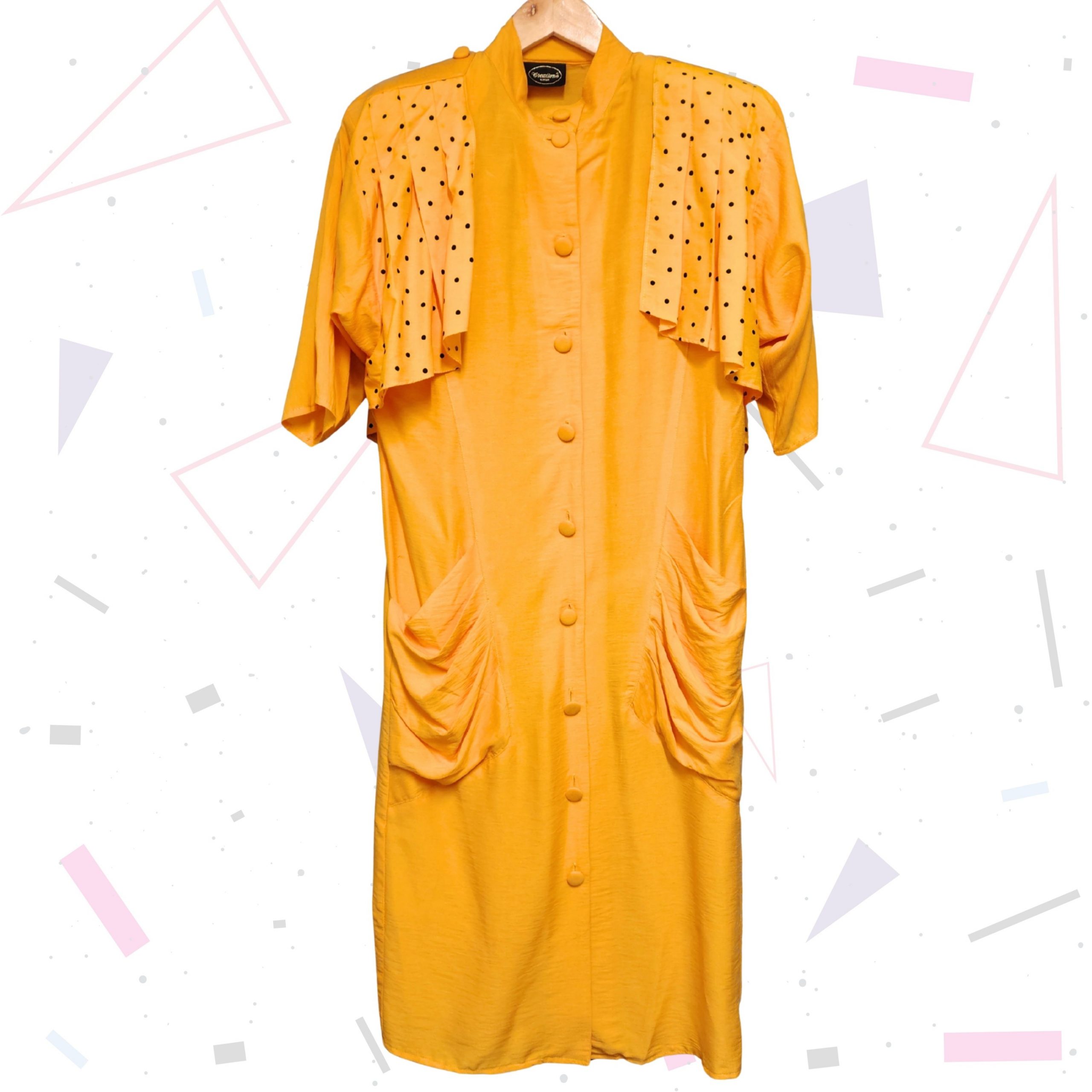 Creations Yellow 80s Dress