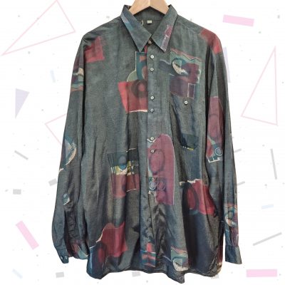 80s Silver Abstract Shirt