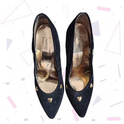 80s Black Stiletto Shoes