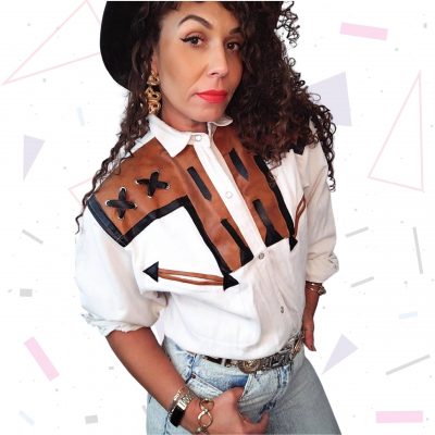 Leatherette Detail Shirt