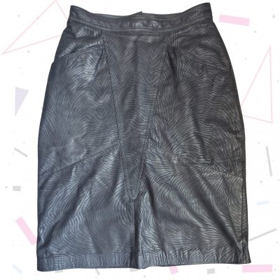 80s Leather Skirt
