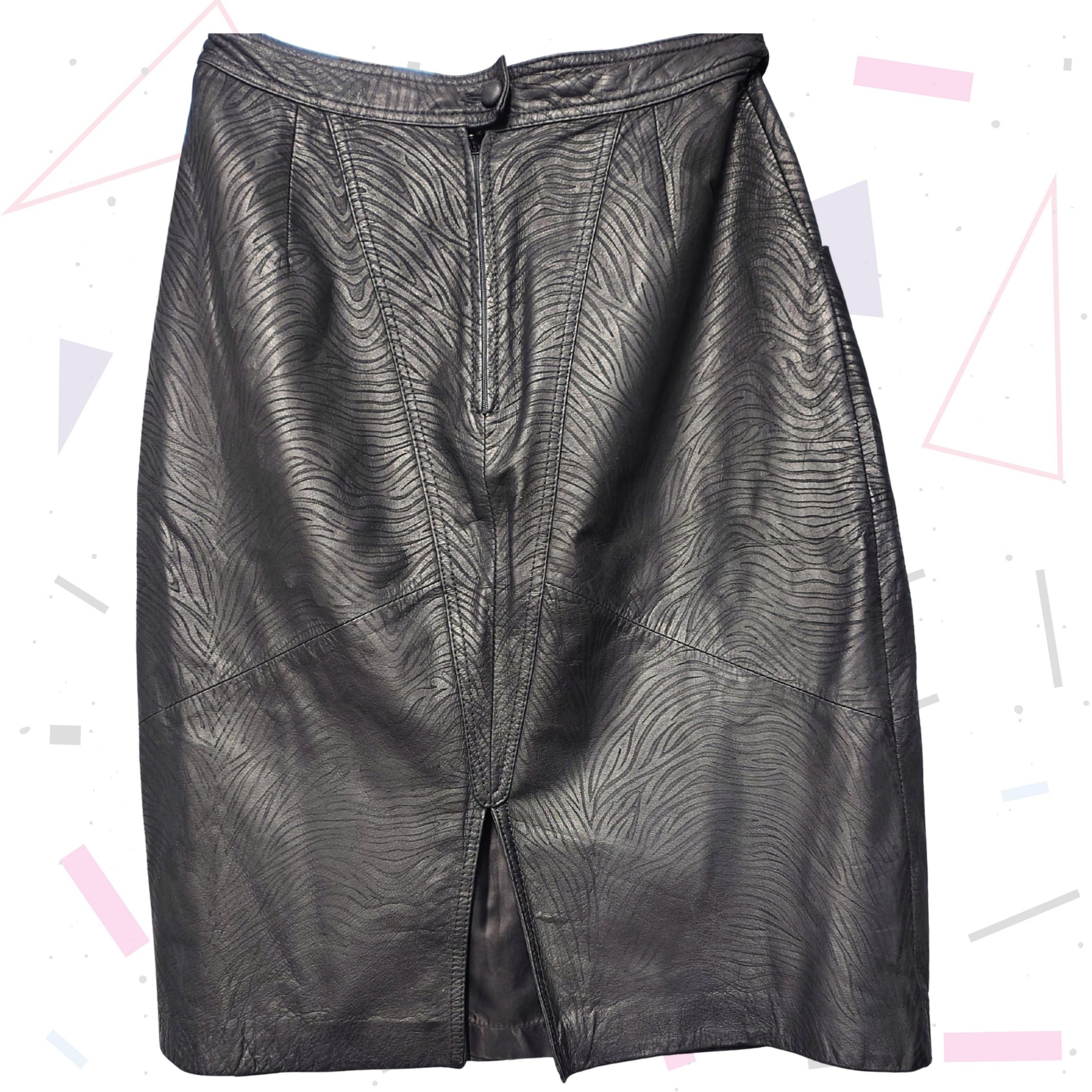 80s Leather Skirt - Image 3