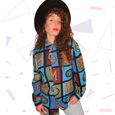 90s Abstract Print Shirt