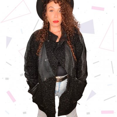 Black Wool/Suede/Leather Coat
