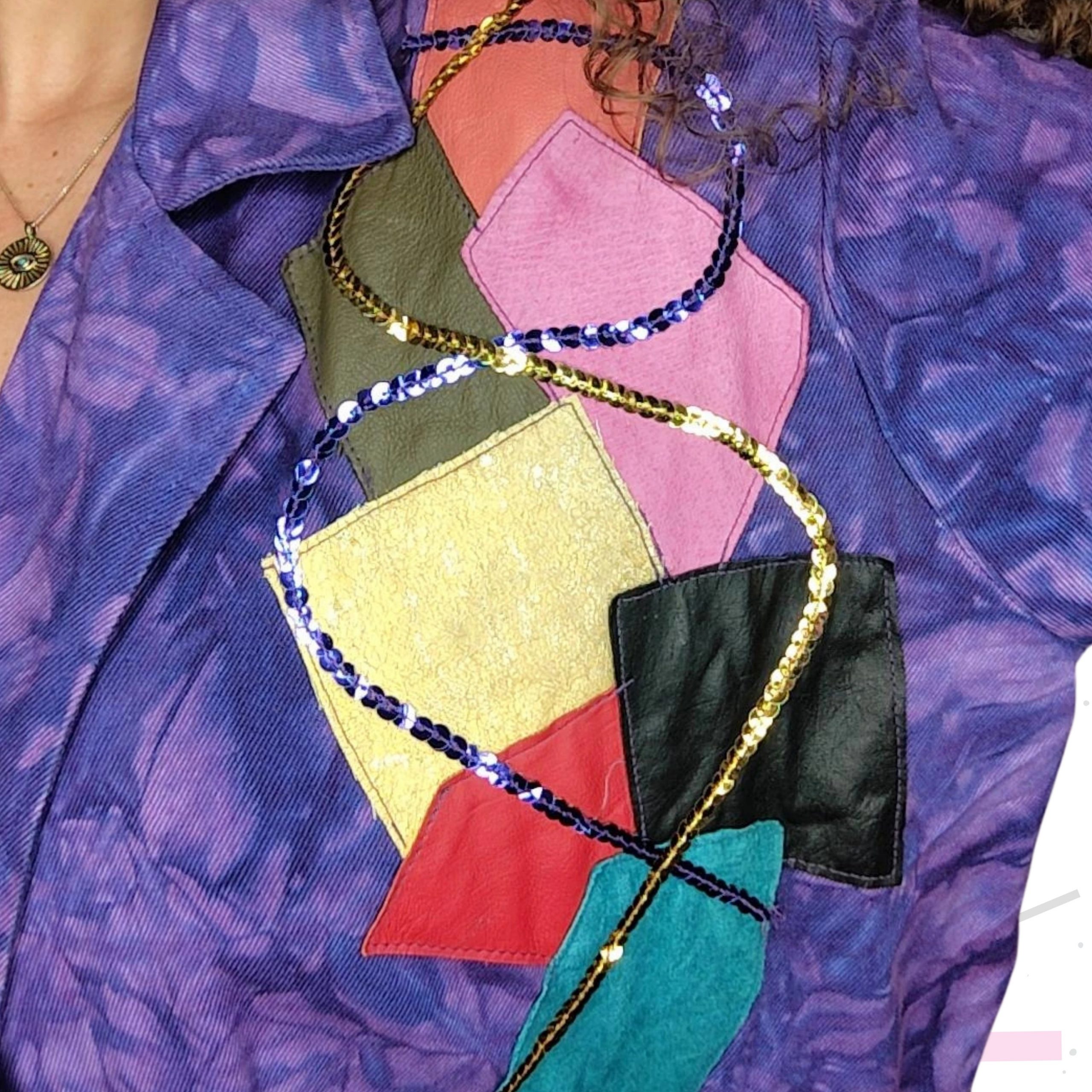 Purple Tie Dye Effect Open Jacket - Image 5