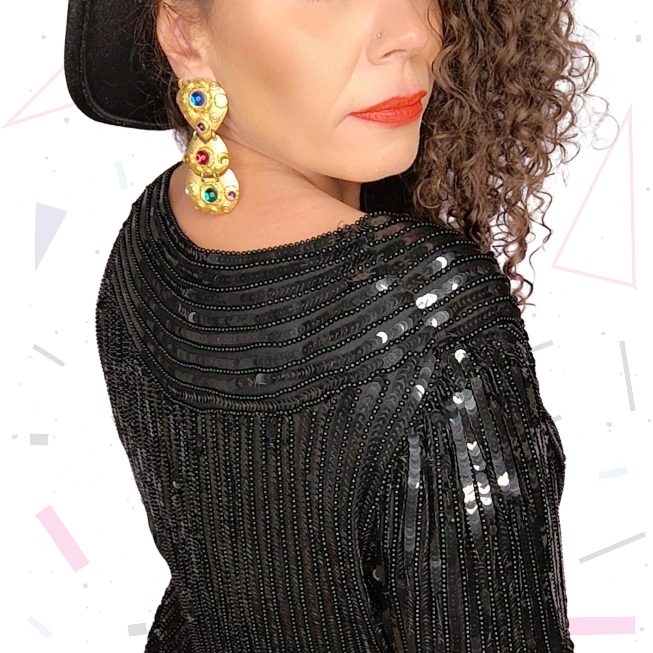 Bow Details Sequinned Evening Jacket - Image 3