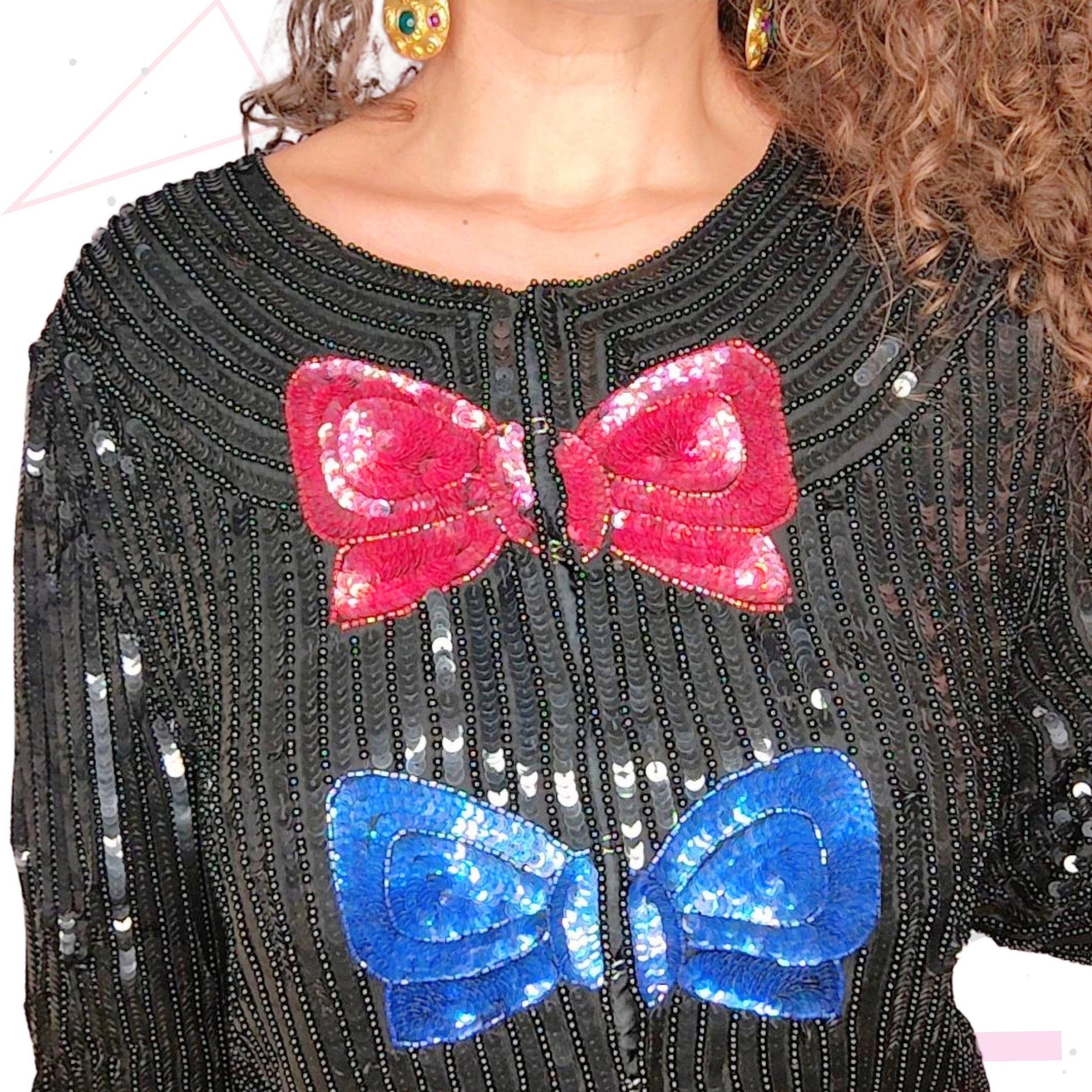 Bow Details Sequinned Evening Jacket - Image 2