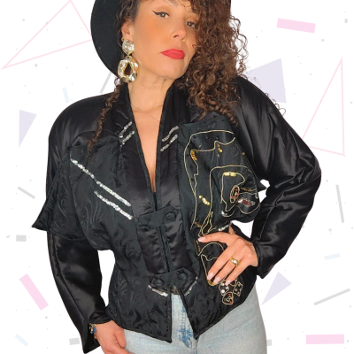 80s Satin Statement Jacket by 'Hella Rotthoff'