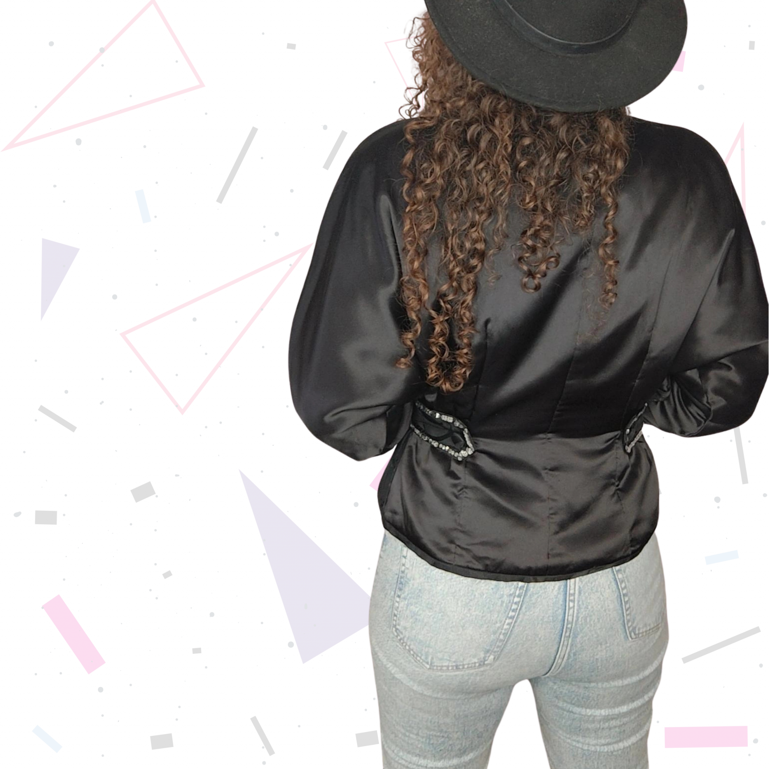 80s Satin Statement Jacket by 'Hella Rotthoff' - Image 6