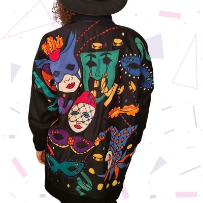 'The Arts' by 'Silkscapes' Batwing Sleeve Jacket