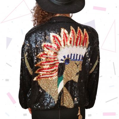 'Joseph Le Bon' Embellished Native American Figurehead Jacket