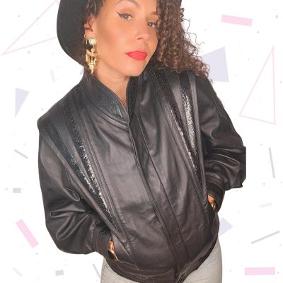 Butter Soft Leather Jacket with Snakeskin Accents
