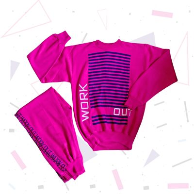 80s Hot Pink Tracksuit