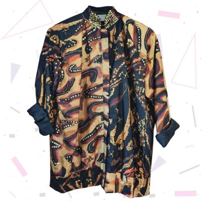 Animal Print Raw Silk jacket by Caché