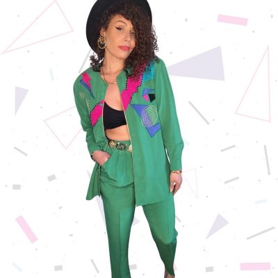 1980s Pure Silk Trouser Suit