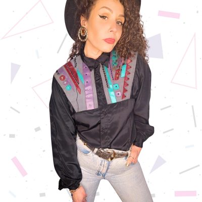 Black Western Blouse