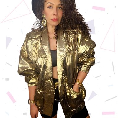 Lightweight Metallic Gold Jacket