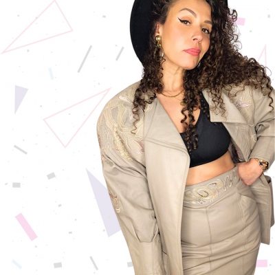Suzelle Leather Power Suit