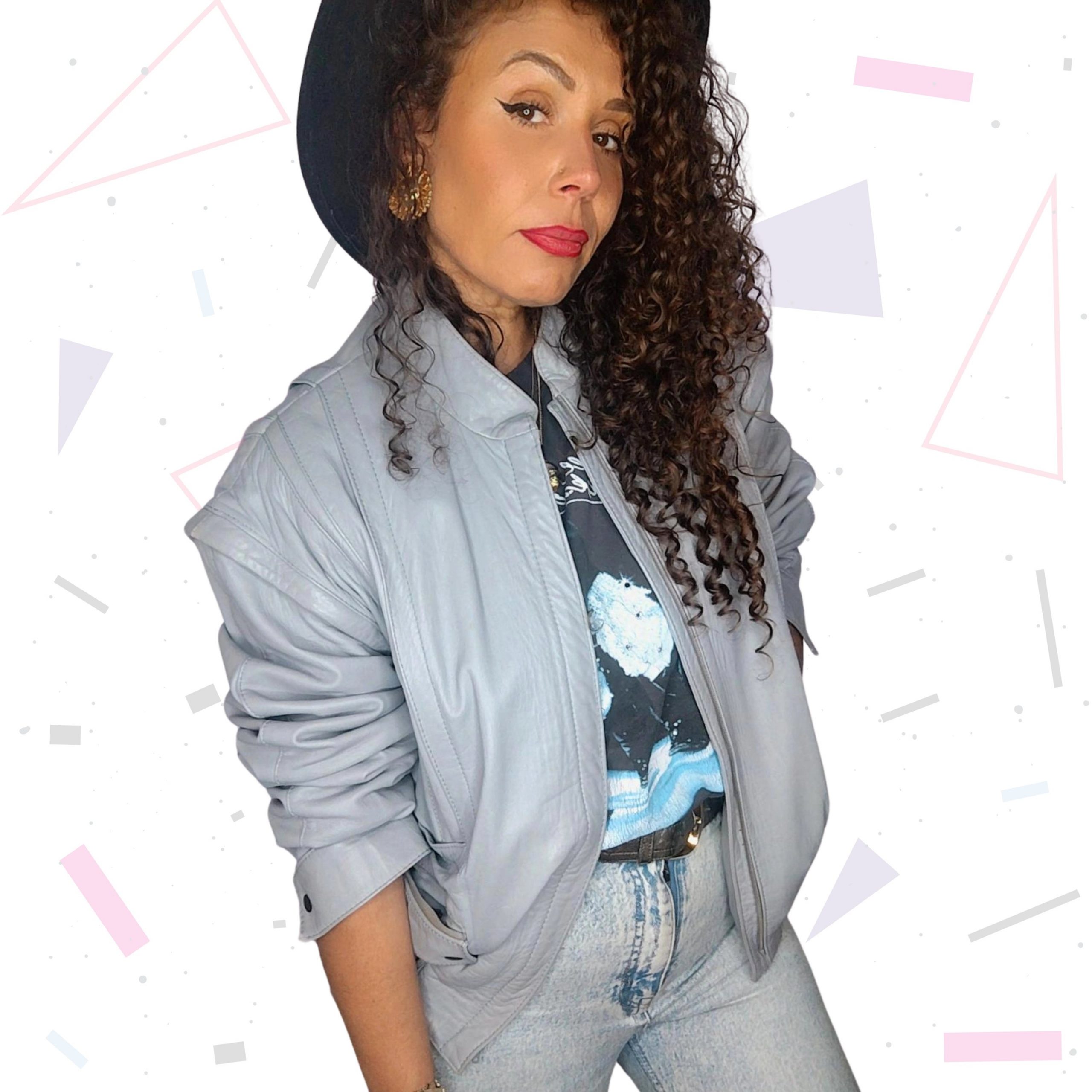 Butter Soft Light Grey Leather Jacket with Detachable Sleeves - Image 4