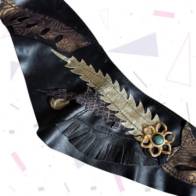 Soft Leather Waist belt with Patchwork Detail
