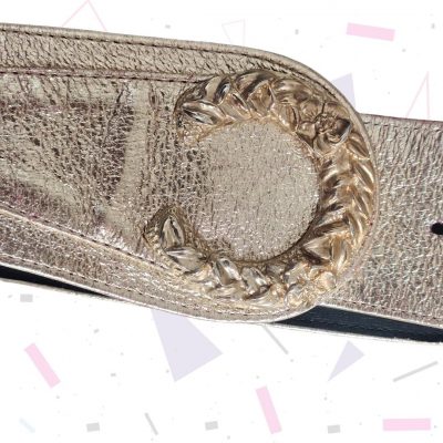Metallic Gold Leather Belt