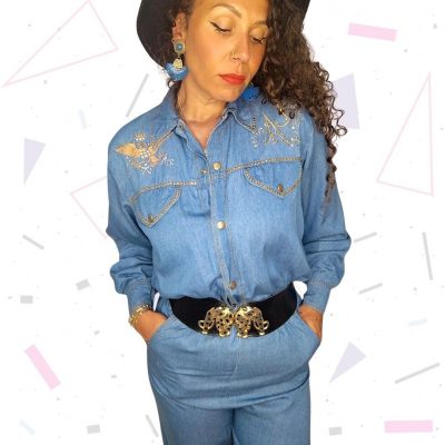 St 80s Denis Denim Jumpsuit