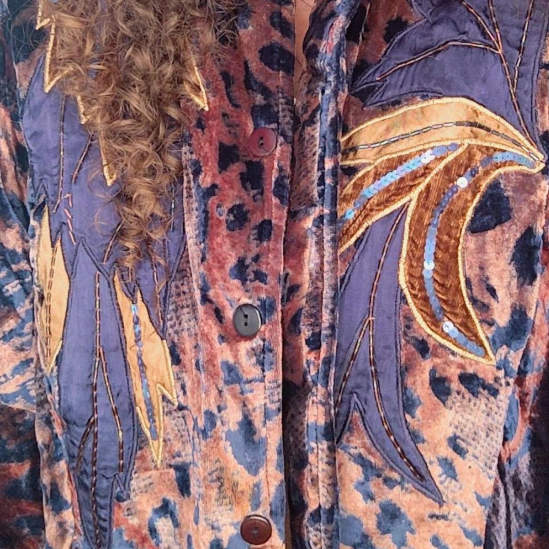 1980S Vintage JA RESORT Velvet Jacket - Image 4